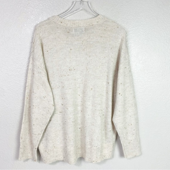 Old Navy Flecked Beige Oatmeal Crewneck Sweater Size L - Picture 4 of 7